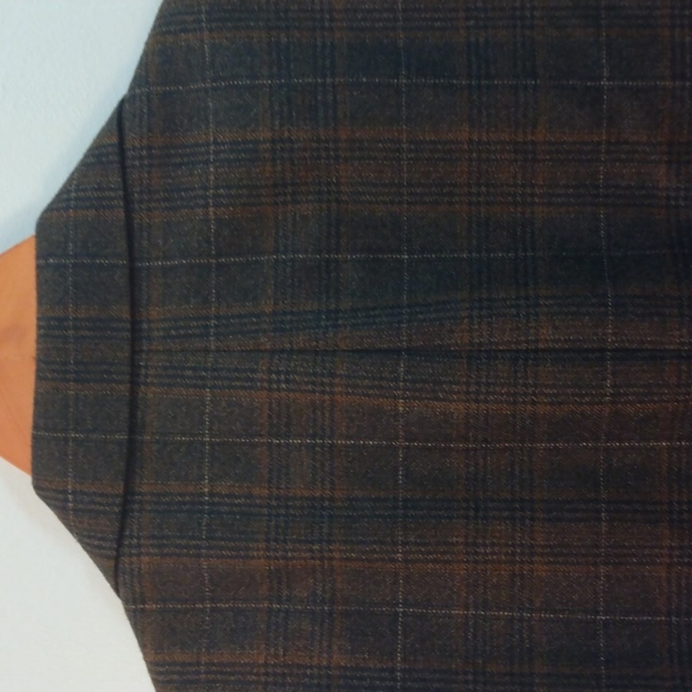 Jos. A. Bank Signature Collection Brown Wool Plaid/Glen Check Sport Jacket 42R - Picture 13 of 14